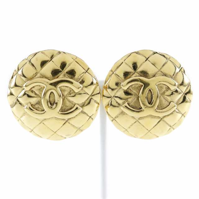 CHANEL シャネル ココマーク マトラッセ ヴィンテージ 金メッキ イヤリング レディースの通販は 53,880円
