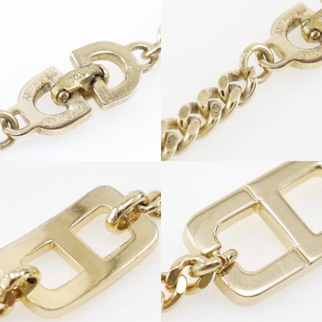Dior クリスチャンディオール ブレスレットセット CDロゴ 金メッキ ネックレス_9