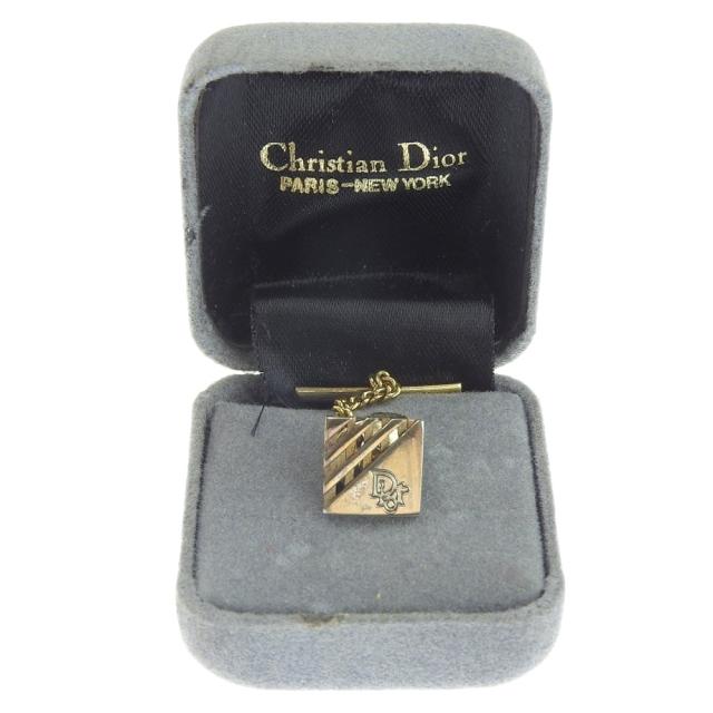 Dior クリスチャンディオール ロゴ 金メッキ タイピン メンズ 【中古】 ランクB_4