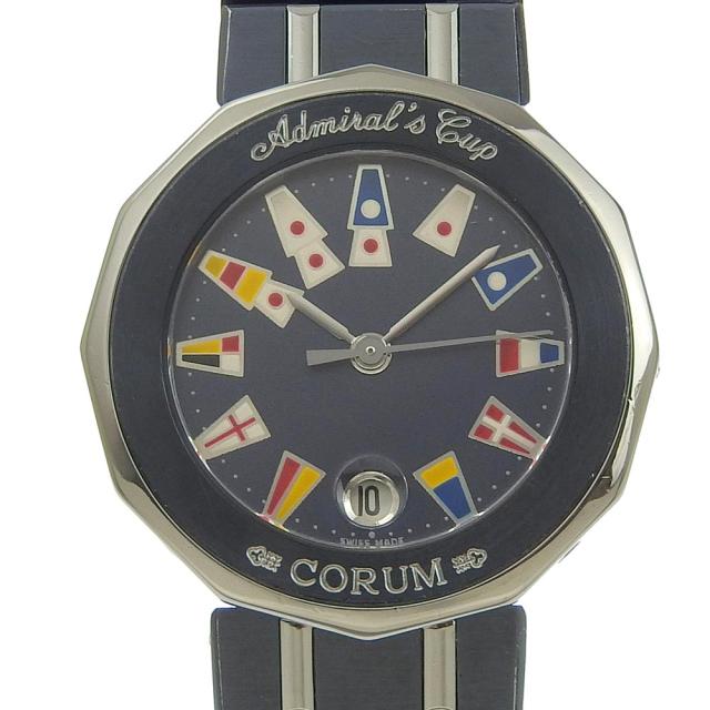CORUM コルム アドミラルズカップ 39.610.30 V050 SS ネイビー/シルバー クオーツ アナログ表示