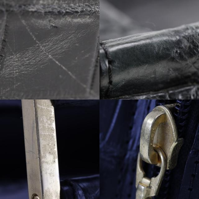 Herbette エルベート クロコダイル 黒 ハンドバッグ レディース 【中古】_8