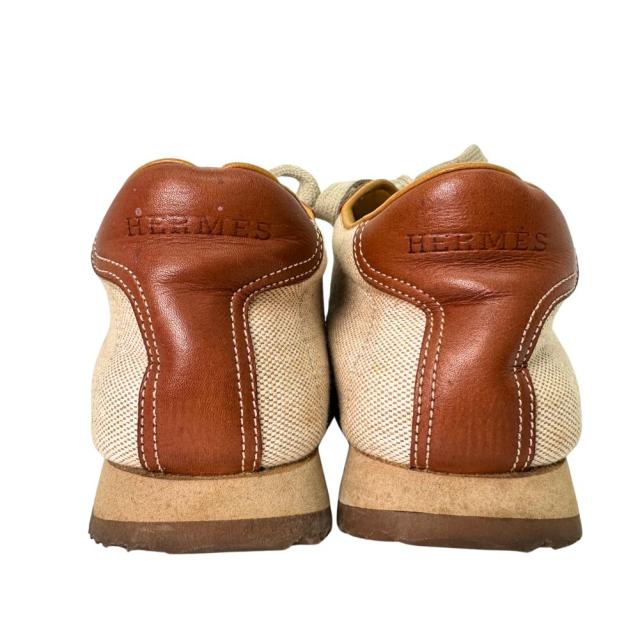 【値下げ可能】エルメス　クイック レザー　スニーカー Hロゴ ブラウン　27ｃｍ HERMES(エルメス) H logo quick sneakers Hロゴ クイック レザー
