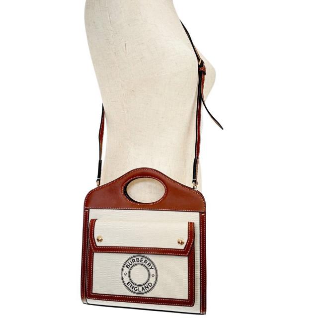 BURBERRY バーバリー ポケットバッグ 2WAYショルダー キャンバス