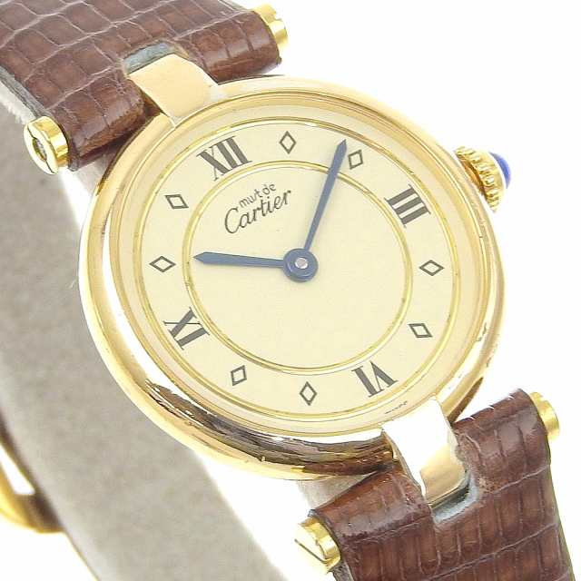 cartier カルティエ マストヴァンドーム ヴェルメイユ 590004 シルバー925 ゴールド クオーツ 腕時計レディース