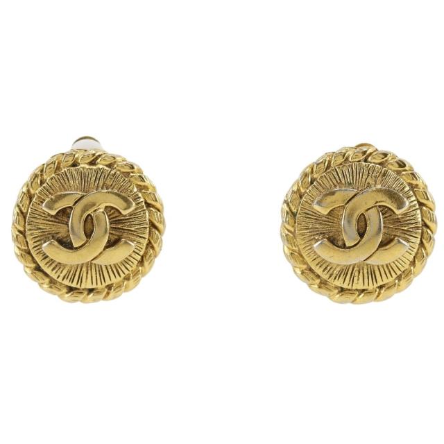 CHANEL シャネル ココマーク ヴィンテージ 金メッキ イヤリング 16.0g レディース