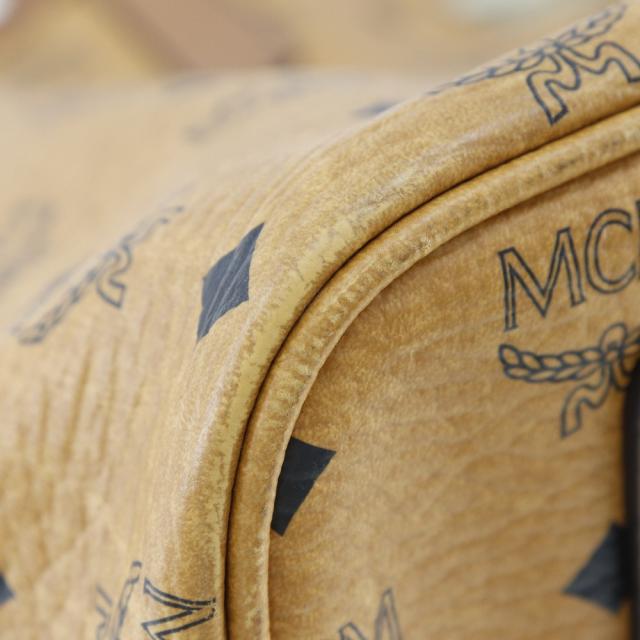 MCM エム・シー・エム ヴィセトス PVCコーティングキャンバス 茶 トートバッグ_3