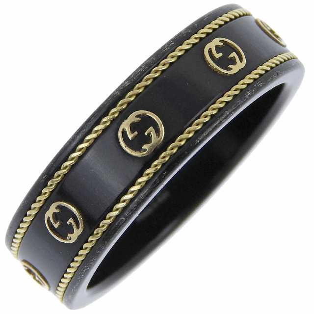 GUCCI グッチ インターロッキングG セラミック 24号 リング・指輪 3.2g メンズ 【中古】