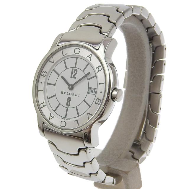 【コージー】ブルガリ腕時計ソロテンポST35S ブルガリ BVLGARI ソロテンポ ST35S ホワイト SS メンズ 腕時計