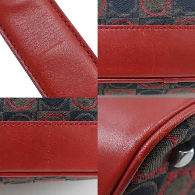 Salvatore Ferragamo サルヴァトーレフェラガモ ガンチーニ AU-21/3343 キャンバス レッド