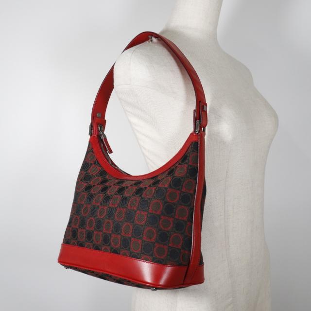 Salvatore Ferragamo サルヴァトーレフェラガモ ガンチーニ AU-21/3343 キャンバス レッド