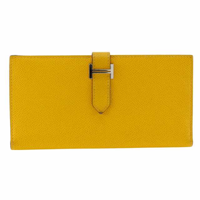 HERMES エルメス ベアン ヴォーエプソン 黄色 長財布 ユニセックス 【中古】の通販は