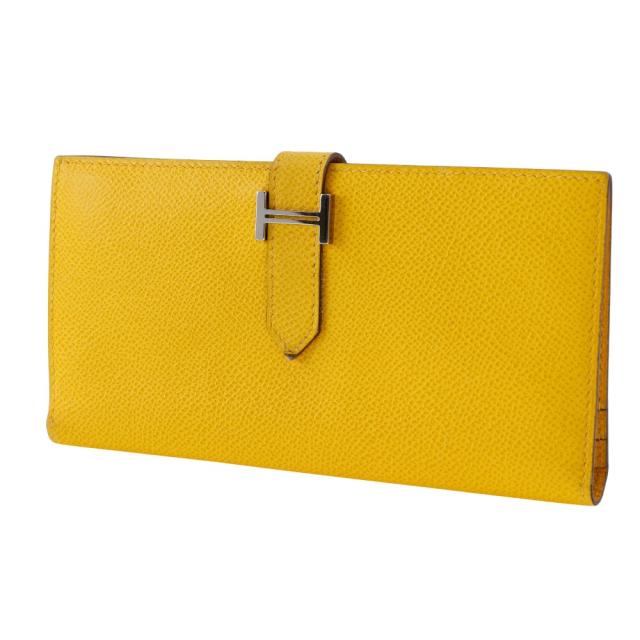 HERMES エルメス ベアン ヴォーエプソン 黄色 長財布 ユニセックス 【中古】_1