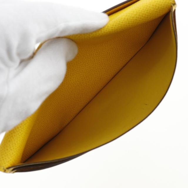 HERMES エルメス ベアン ヴォーエプソン 黄色 長財布 ユニセックス 【中古】_5