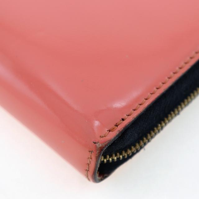 CELINE セリーヌ ラウンドファスナー エナメル 長財布 レディース