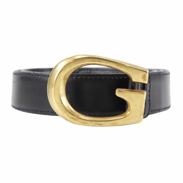 GUCCI グッチ Gバックル レザー 黒 ベルト レディース 【中古】