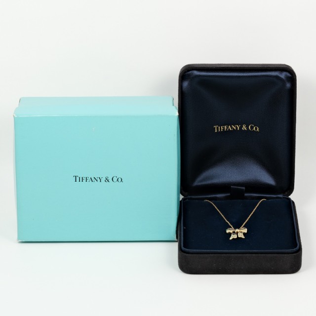 TIFFANY&Co. ティファニー リボン K18イエローゴールド ネックレス 4.21g レディース