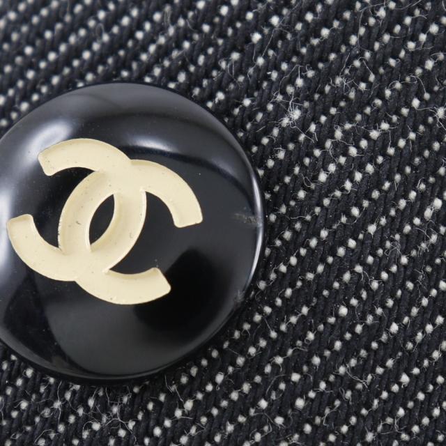 CHANEL シャネル ココボタン デニム 黒 ローファー レディース 【中古】_6