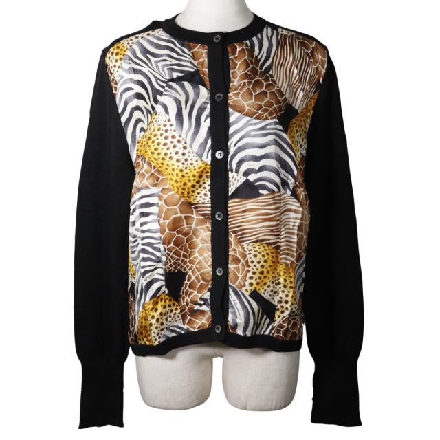 Salvatore Ferragamo サルヴァトーレフェラガモ 136180843 コットン 黒 カーディガン