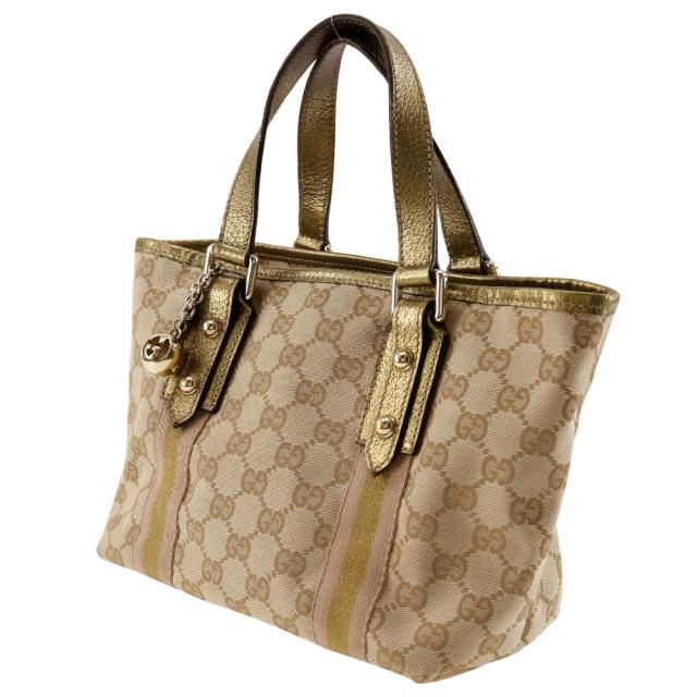 GUCCI グッチ 139261 GGキャンバス 茶 ハンドバッグ レディース 【中古】_1