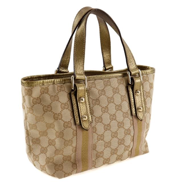 GUCCI グッチ 139261 GGキャンバス 茶 ハンドバッグ レディース 【中古】_2