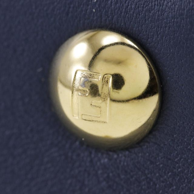 FENDI フェンディ ピーカブー 2WAYショルダー 8BN290 キャンバス 白/紺