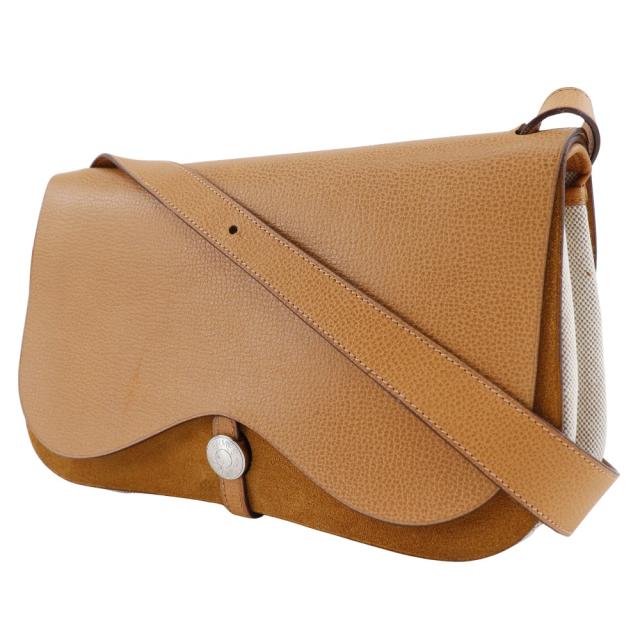 HERMES エルメス サックコロラドMM トワルアッシュ ゴールド 茶 ショルダーバッグ HERMES エルメス サックコロラドMM トワルアッシュ ゴールド 茶