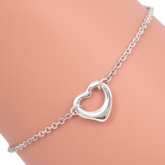 美品 Tiffany&Co. ティファニー オープンハート ブレスレット 925 TIFFANY&Co.】ティファニー オープンハート ブレスレット
