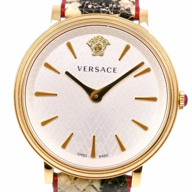 VERSACE ヴェルサーチ LOVE SS クオーツ アナログ表示 白文字盤 腕時計 レディース 【中古】