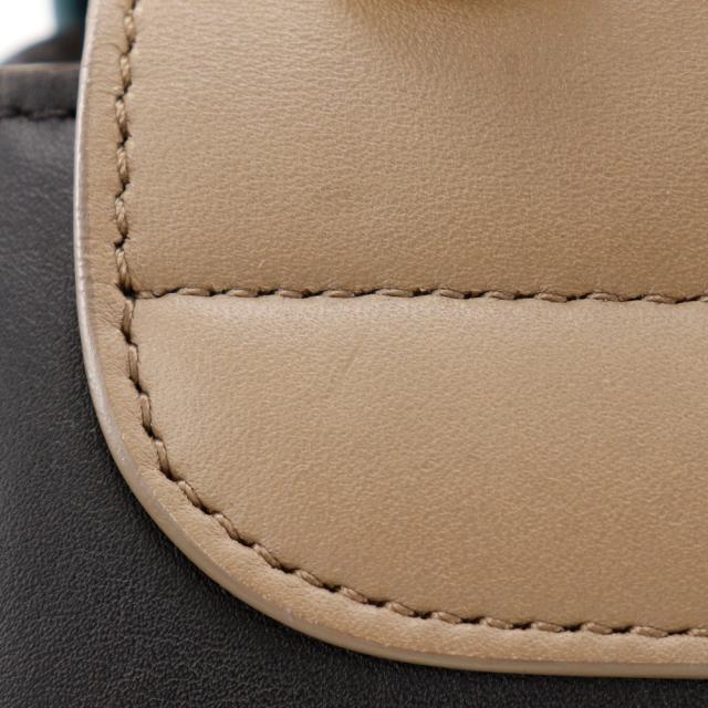 CELINE セリーヌ トラペーズ 2WAYショルダー カーフ 茶/黒