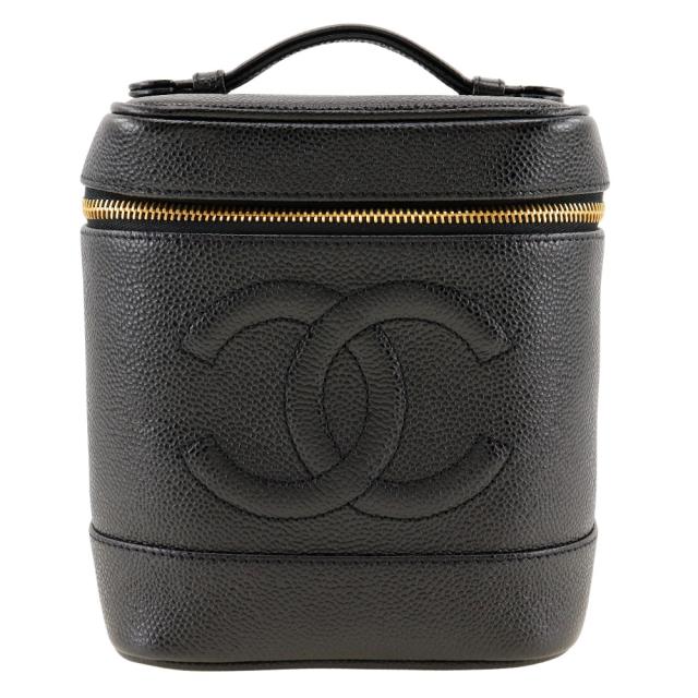 CHANEL シャネル バニティ A01998 キャビアスキン 黒 ハンドバッグ レディース 【中古】