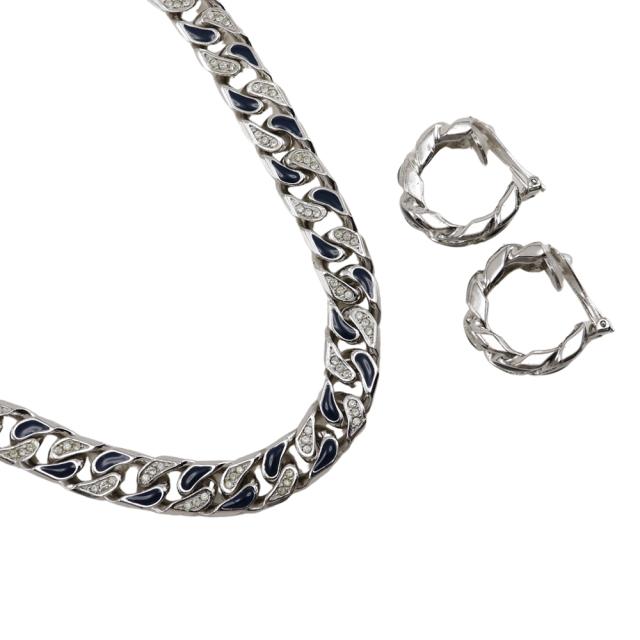 Dior クリスチャンディオール イヤリングセット ヴィンテージ 金属製 シルバー