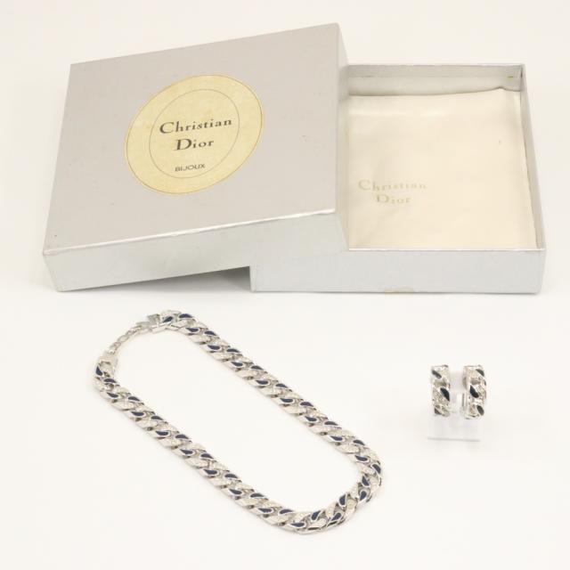 Dior クリスチャンディオール イヤリングセット ヴィンテージ 金属製 シルバー_13