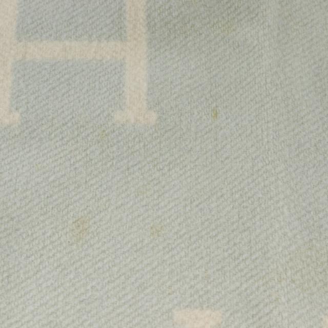 HERMES エルメス ベビープレード アヴァロン ブランケット おくるみ カシミヤ 白/水色_6