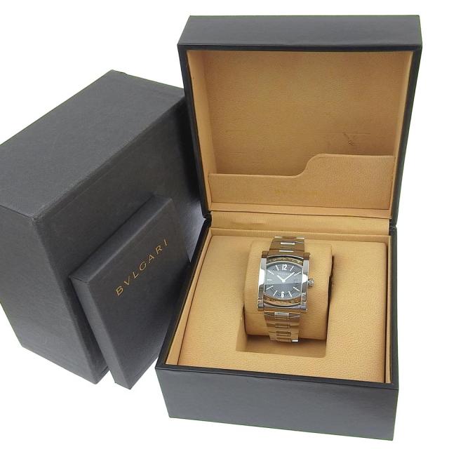 BVLGARI ブルガリ アショーマ AA39S SS クオーツ アナログ表示 青文字 