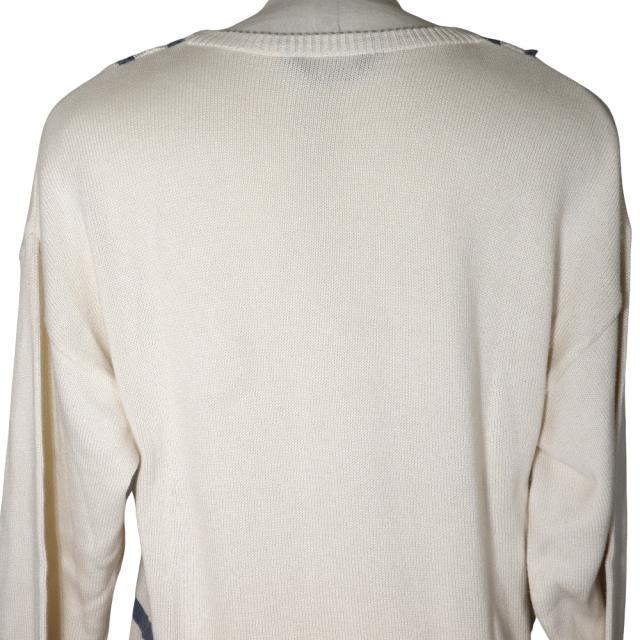 Dior クリスチャンディオール スポーツ Ｖネック コットン 白 セーター メンズ 【中古】_3