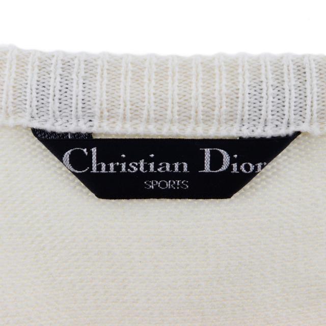 Dior クリスチャンディオール スポーツ Ｖネック コットン 白 セーター メンズ 【中古】_4