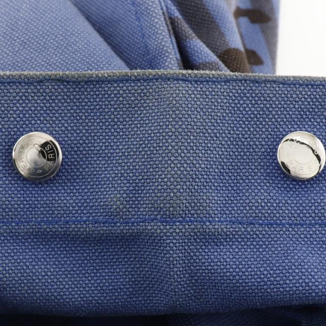 HERMES エルメス シュヴォーアン キャンバス 青/黒 トートバッグ ユニセックス 【中古】
