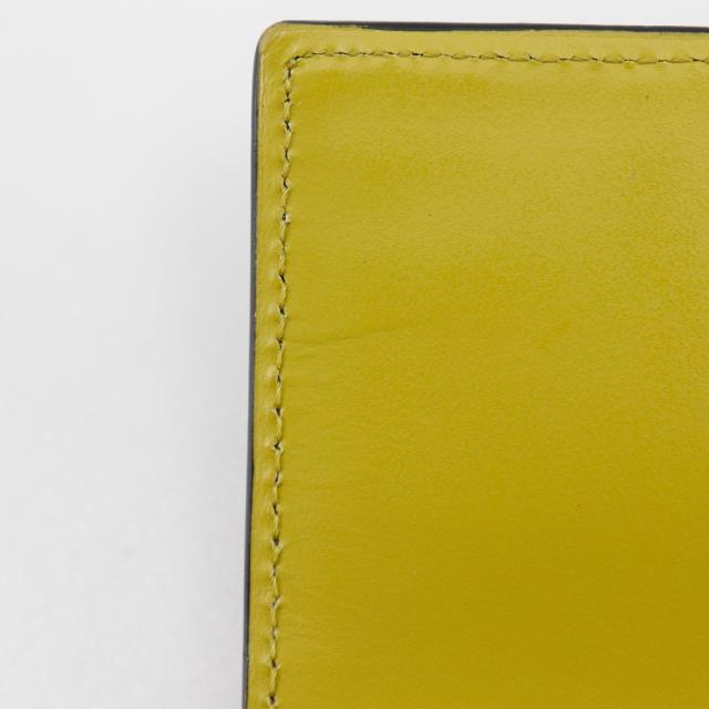 Paul Smith ポール・スミス BPS486 牛革 黒/黄緑 長財布 メンズ 【中古
