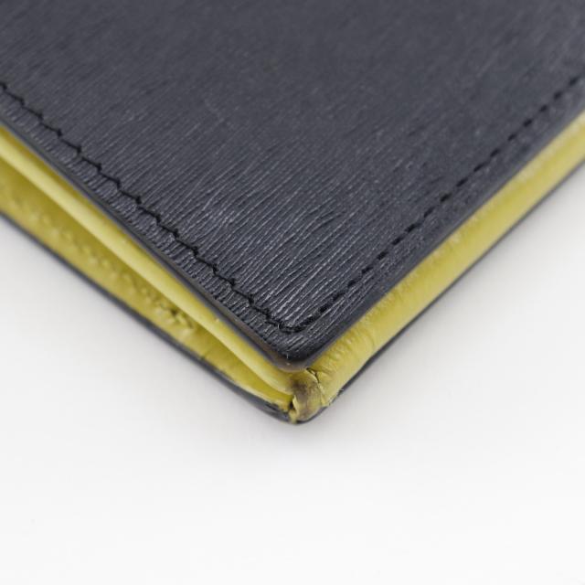 Paul Smith ポール・スミス BPS486 牛革 黒/黄緑 長財布 メンズ 【中古】 Paul Smith ポール・スミス BPS486 牛革 黒/黄緑 長財布 メンズ 【中古