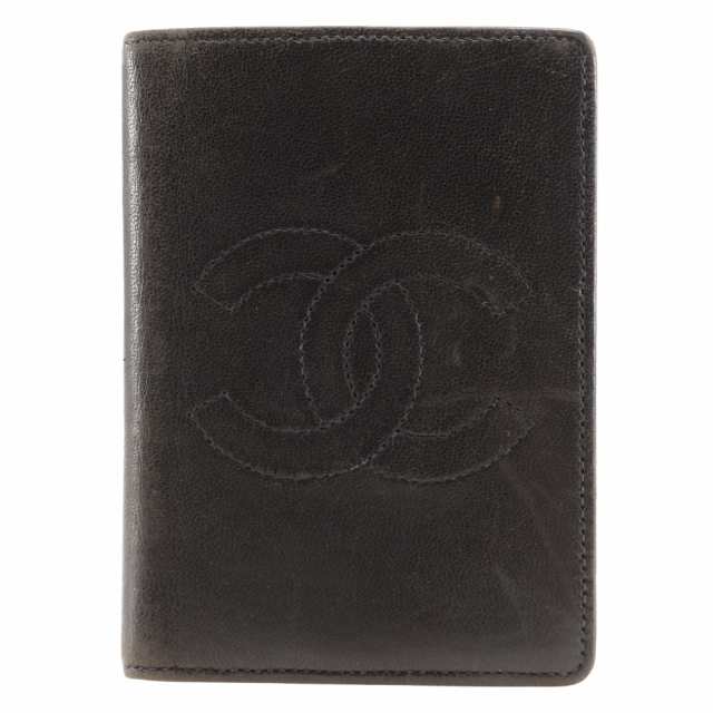 CHANEL シャネル ココマーク カードケース ラムスキン こげ茶