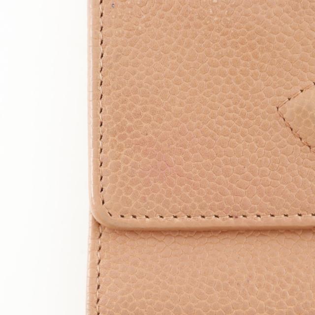 CHANEL シャネル ココマーク キャビアスキン ピンク 三つ折り財布 レディース 【中古】_11