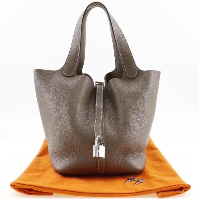 HERMES エルメス ピコタンロックMM トリヨンクレマンス エトゥープ シルバー金具の通販は