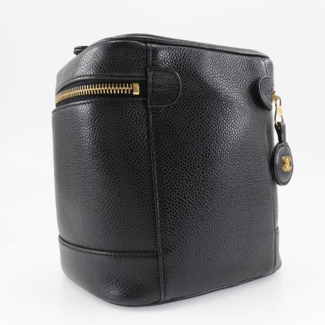 CHANEL シャネル バニティ ココマーク ココマーク キャビアスキン 黒 ハンドバッグ_2