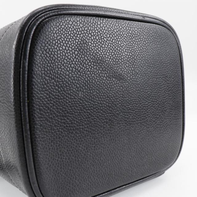 CHANEL シャネル バニティ ココマーク ココマーク キャビアスキン 黒 ハンドバッグ_8