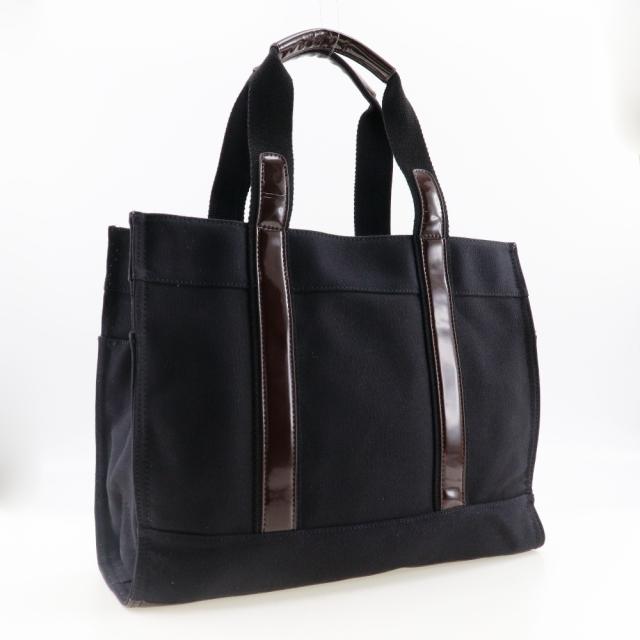 Tory Burch トリーバーチ コットン 黒/茶 トートバッグ レディース 【中古】_2
