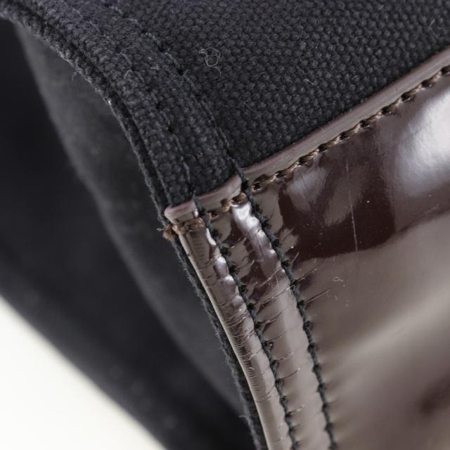 Tory Burch トリーバーチ コットン 黒/茶 トートバッグ レディース 【中古】_3