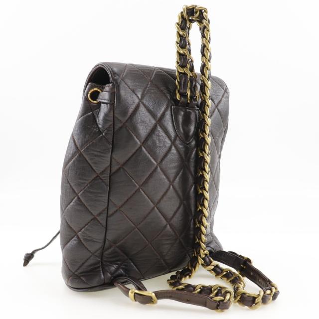 CHANEL シャネル マトラッセ ココマーク ココマーク ラムスキン 茶 リュック・デイパック_2