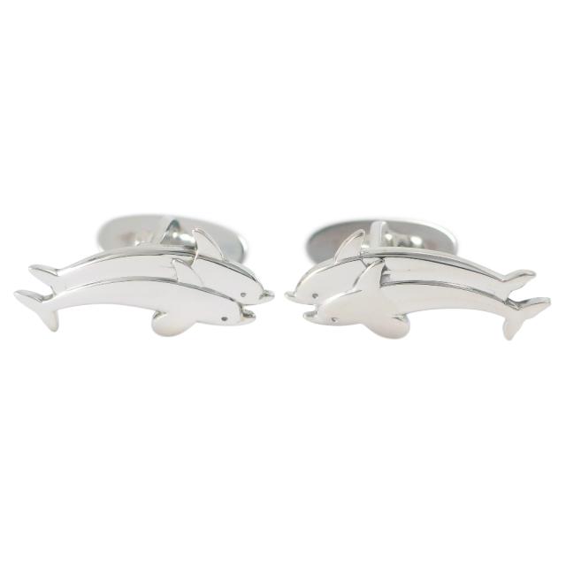 Georg Jensen ジョージジェンセン イルカ シルバー925 カフス メンズ 【中古】