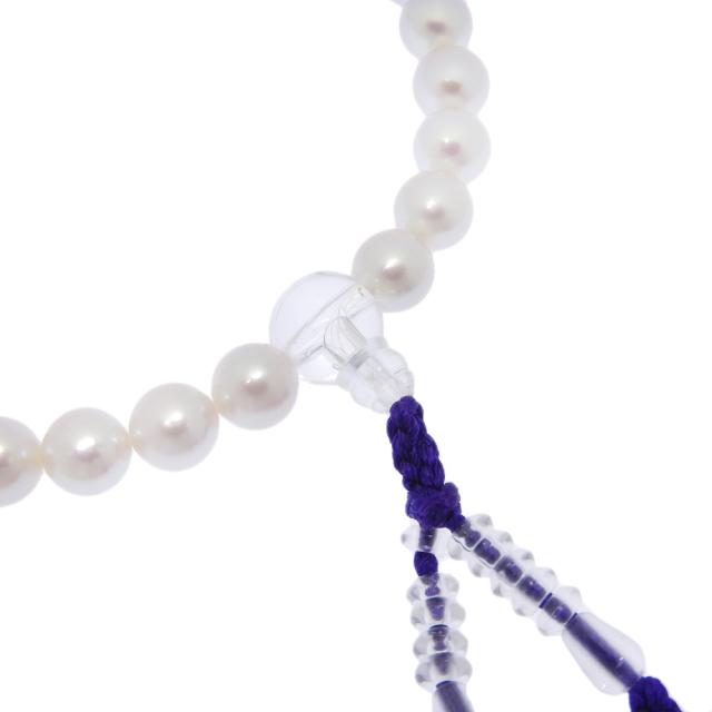 パール アコヤ真珠 シルバーグレー 数珠 ユニセックス 【中古】_1