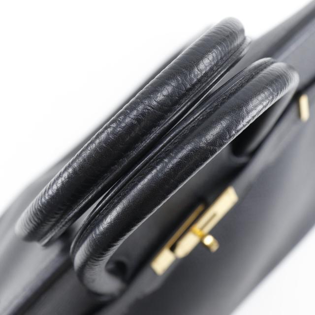 HERMES エルメス バーキン35 アルデンヌ 黒/ゴールド金具 ハンドバッグ レディース_5